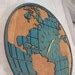 World Map Wall Clock, Large Wooden Wall Clock, 20 Inches 50 Cm Modern Home Decor, Decorative ...