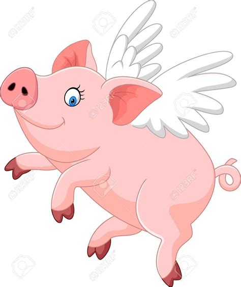 Image result for flying pig cartoon cute | Pig cartoon, Flying pig ...