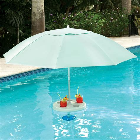 The In Pool Umbrella - Hammacher Schlemmer