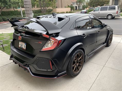 My Satin Black Wrapped Type R | 2016+ Honda Civic Forum (10th Gen ...