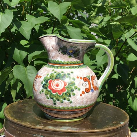 Vintage DERUTA Italian Majolica Ceramic Pottery Pitcher Wine | Etsy | Italian majolica, Pottery ...