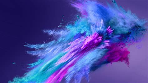 Blaue rosa Farbpulverspray 4k Abstrakte HD-Desktop-Hintergrundbild ...