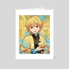 Zenitsu Agatsuma Poster, an art print by Akashi Art - INPRNT