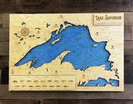 Lake of Egypt - Wood Engraved Lake Map