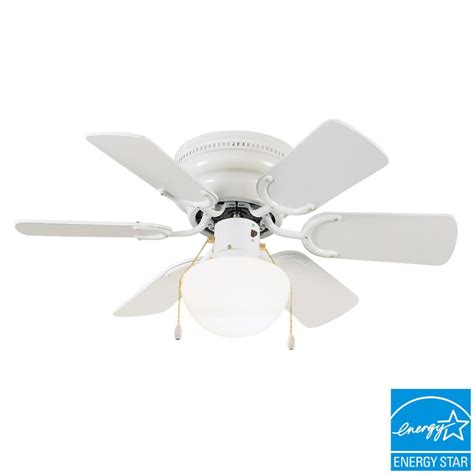 Design House Atrium 30 in. White Ceiling Hugger Fan-152991 - The Home Depot