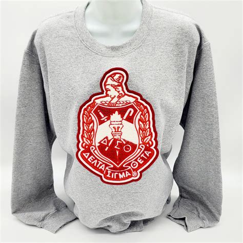 Delta Sigma Theta Unisex Sized Crew with Crest-DSTcrestcrew