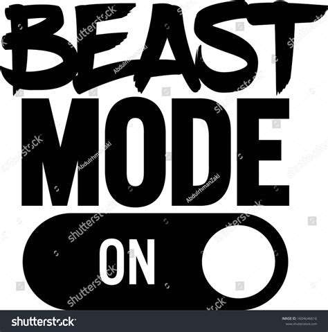 Beast Mode One Motivational Quote Stock Vector (Royalty Free ...