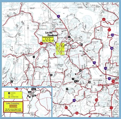 2015/2016 Trail Map | Trail maps, Map, Lac du flambeau