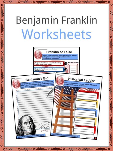 Benjamin Franklin Biography Worksheets | 99Worksheets