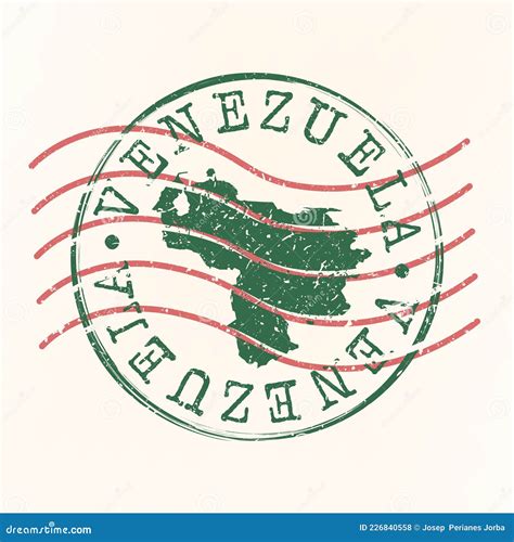 Venezuela Stamp Postal. Map Silhouette Seal. Passport Round Design. Vector Icon. Design Retro ...