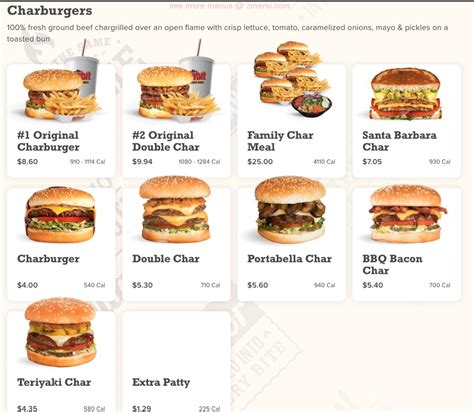 Menu at The Habit Burger Grill restaurant, San Dimas