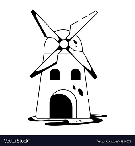 Farm windmill Royalty Free Vector Image - VectorStock