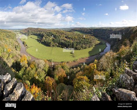 Autumn on the River Wye from Symonds Yat Rock viewpoint, Herefordshire ...