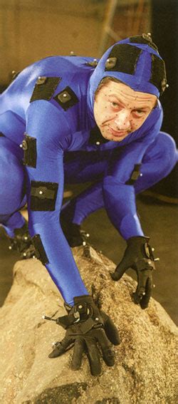 Andy Serkis in his Motion-Capture Gollum Suit