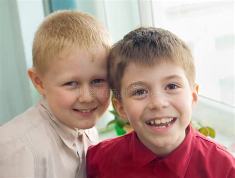 Two boys laugh stock photo. Image of smiles, change, school - 14164440