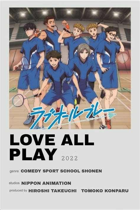 the poster for love all play 2012, which features an image of tennis players in blue uniforms