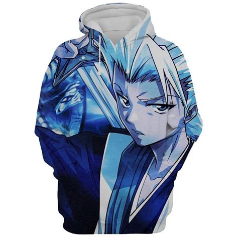 Bleach Anime Hoodie - Hitsugaya Toushiro Light 3D Graphic Hoodie ...