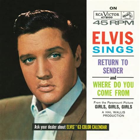 RETURN TO SENDER – ELVIS PRESLEY | Official Charts