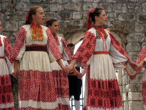 Men's and Women's Croatian Folk Costumes