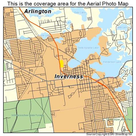 Aerial Photography Map of Inverness, FL Florida