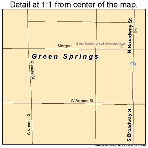 Green Springs Ohio Street Map 3932256