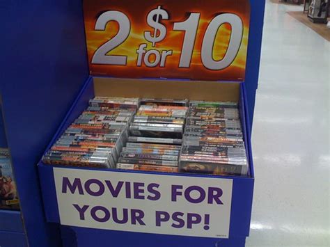 Various PSP Movies 2 for $10 @ Walmart