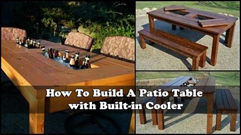 How To Build A Patio Table with Built-in Cooler