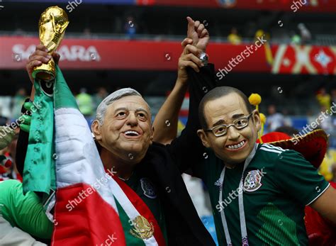 Mexico Fans Hold Replica World Cup Editorial Stock Photo - Stock Image ...