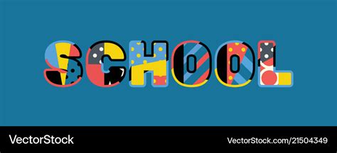 School concept word art Royalty Free Vector Image