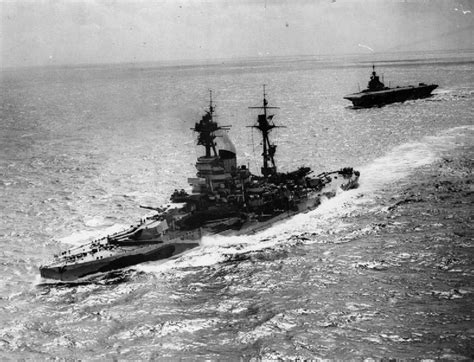 CV-16 - Revenge-class battleship HMS Resolution and...