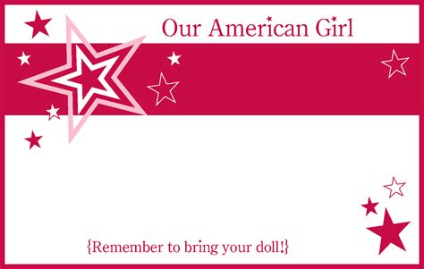 American Girl Party Invitation Template