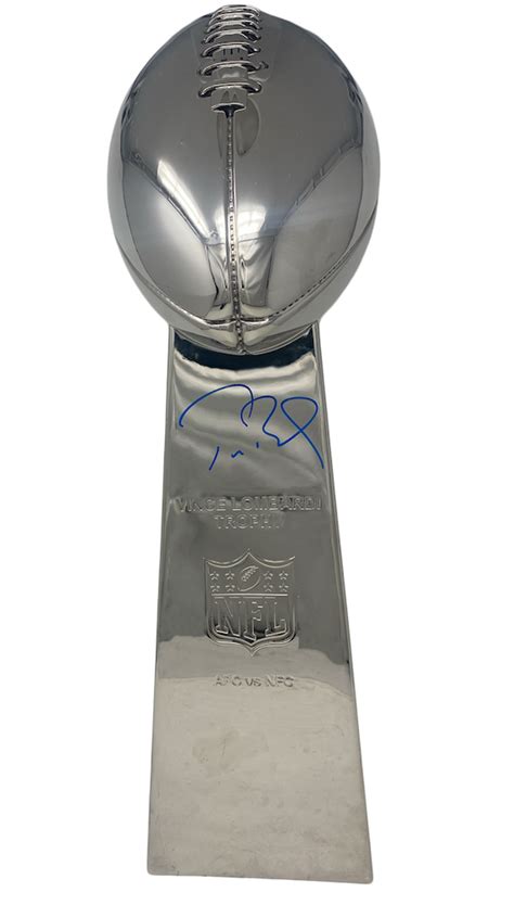 TOM BRADY Autographed Full Size Super Bowl Champion Lombardi Trophy JSA ...