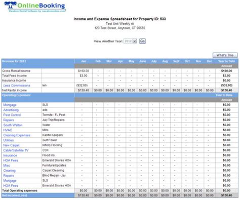 Rental Income And Expense Spreadsheet Template 1 Printable Spreadshee ...