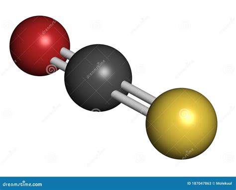 Carbonylsulfide (COS) Molecule. Foul Smelling Gas, Naturally Present in ...