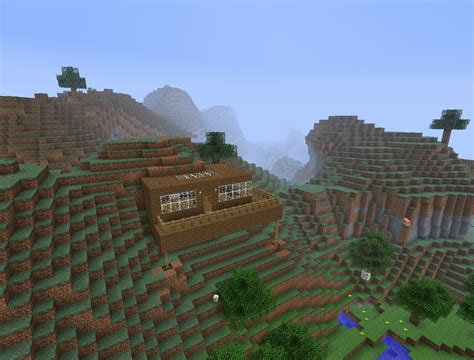 A modern house on a hillside Minecraft Map