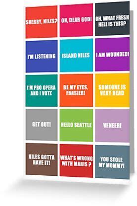 "Frasier best quotes" Greeting Card by aluap106 | Printed cards, Cards ...