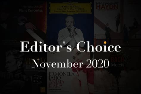 Editor's Choice: The Best New Classical Albums, November 2020