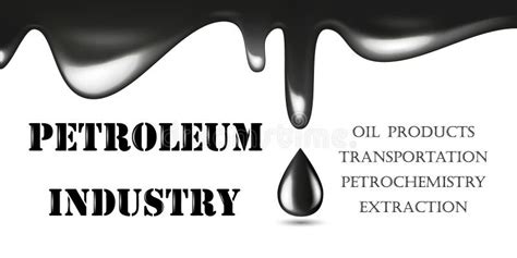 Realistic Glossy Drop of Black Oil Isolated on White Background. Vector Illustration. Petroleum ...