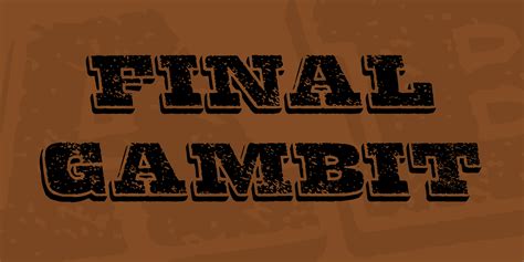 Final Gambit Font FREE Download & Similar Fonts | FontGet