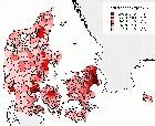 Population density of municipalities in Denmark [568 × 463] : MapPorn