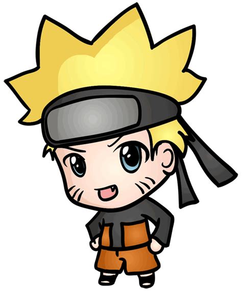 How to draw Naruto - Chibi Drawings - step by step tutorials