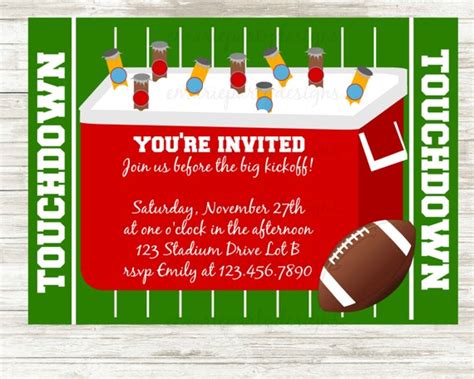 Football Tailgate Party Invitation