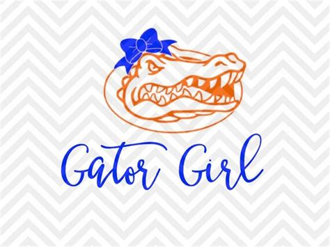 Florida Gators Gator Girl SVG and DXF Cut by KristinAmandaDesigns