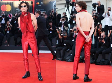 Timothée Chalamet Wears Backless Look at Venice Film Festival