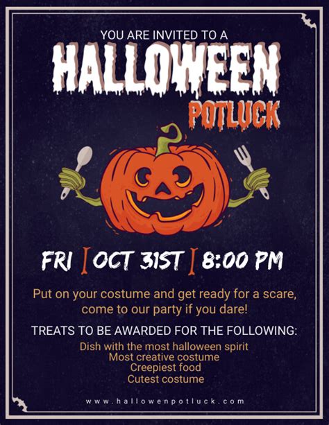 Halloween Potluck Invitation