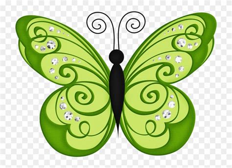 Butterfly Clip Art, Butterfly Wallpaper, Butterfly - Transparent Background Green Butterfly ...