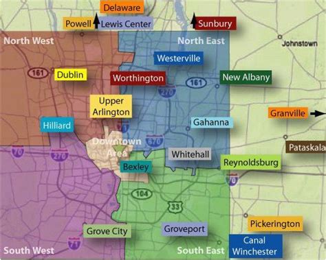 Columbus Ohio Neighborhood Map | Maps Of Ohio