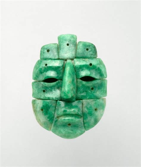 Miniature Mosaic Mask 600-900 Maya, Mexico or Guatemala 700 - 1000 Jade 2 x 1.5 x .75 in. 5.08 x ...
