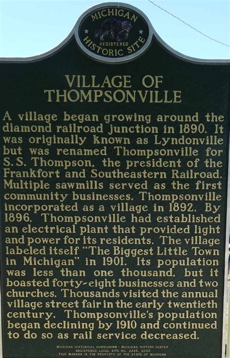 Village of Thompsonville | Northern Michigan History