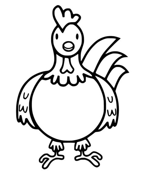 Chicken Coloring Page